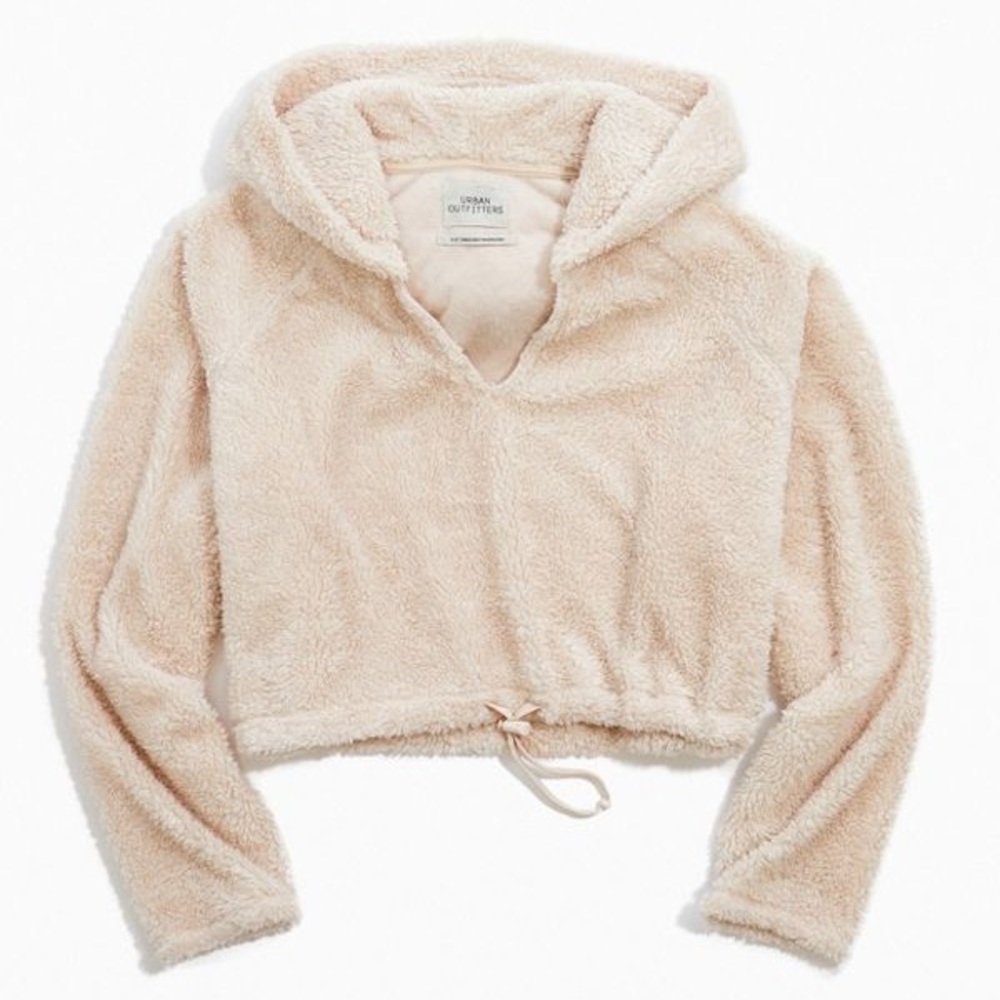 UO Tilly Cozy Faux Fur Hoodie Sweatshirt
